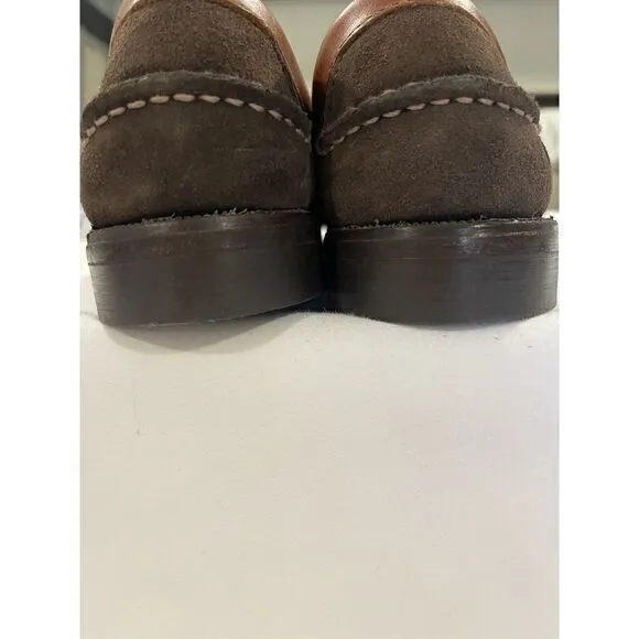 SEBAGO Docksiders Men's BROWN Suede Leather Penny Loafers Driving Shoes‎ 8D