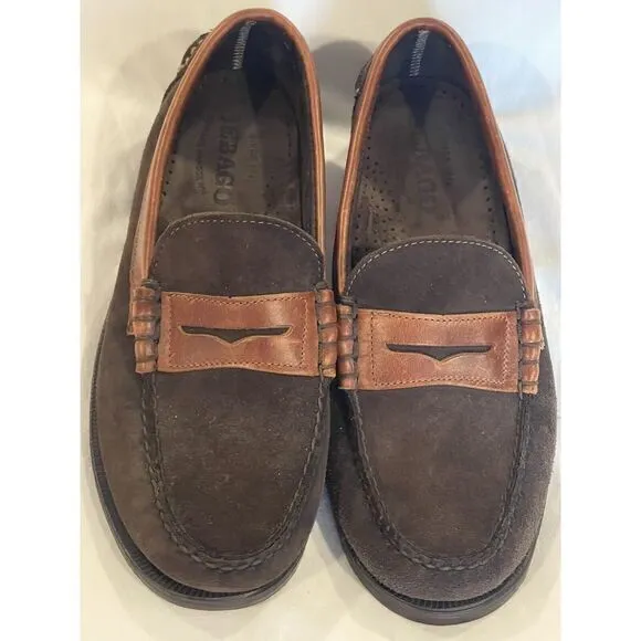 SEBAGO Docksiders Men's BROWN Suede Leather Penny Loafers Driving Shoes‎ 8D