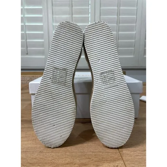 See by Chloé Calf Glyn Espadrille Platform Wedge Sandal Natural Size 5 US 35 EU