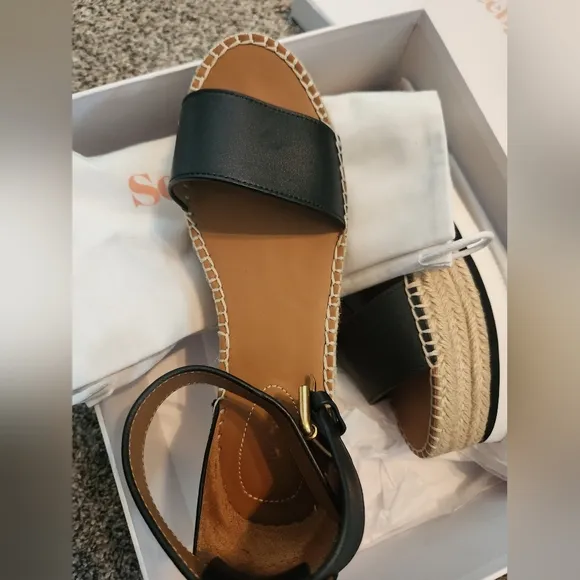 SEE BY Chloé Women's Ankle Strap Glyn Flatform Wedge Espadrilles Size 8 US NWT