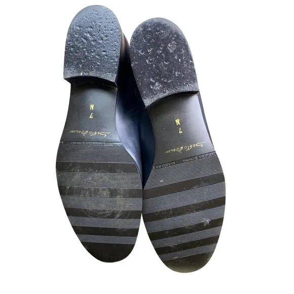 Sesto Meucci Soft Black Italian Leather Loafer- Size 7N
