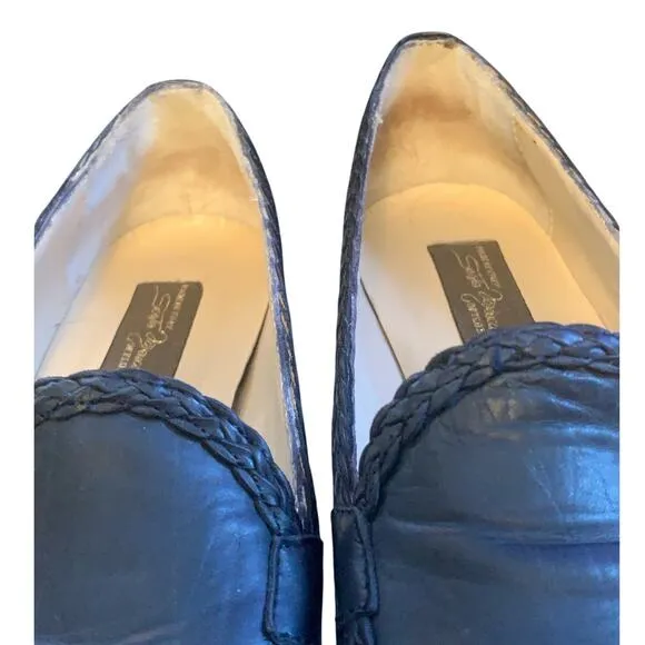 Sesto Meucci Soft Black Italian Leather Loafer- Size 7N