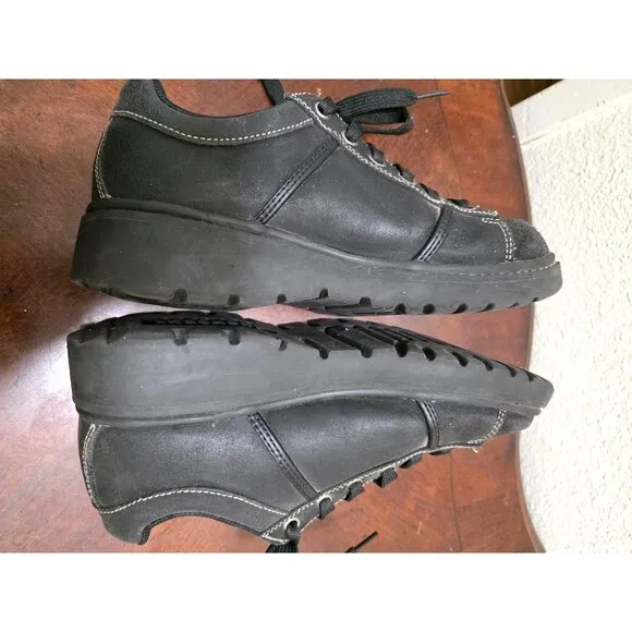 Skechers Black Chunky Y2k 90 Sneakers Side Zipper Detail Size 9.5