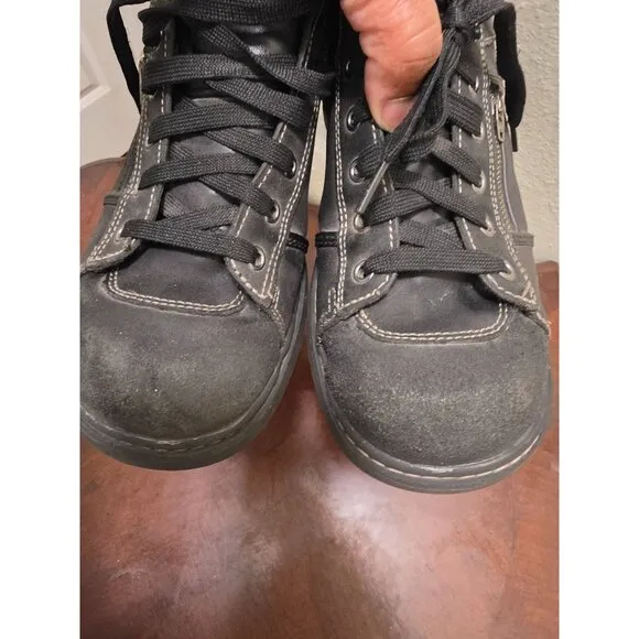 Skechers Black Chunky Y2k 90 Sneakers Side Zipper Detail Size 9.5