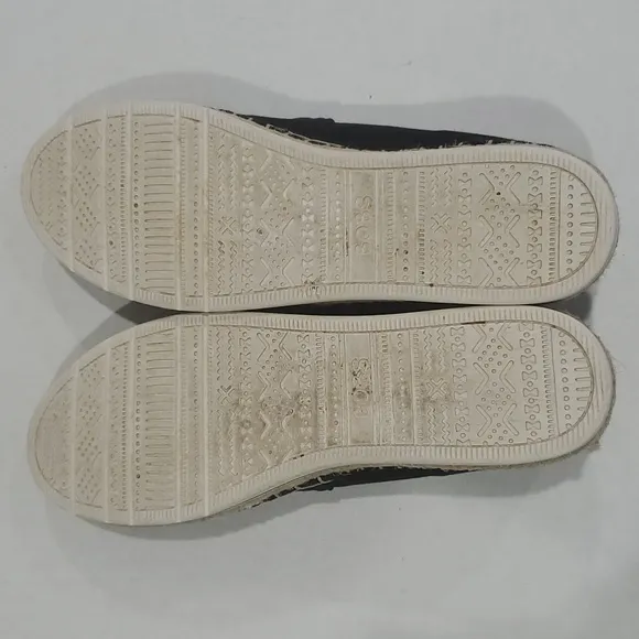 Skechers BOBS breeze memory foam platform espadrilles black size 8.5
