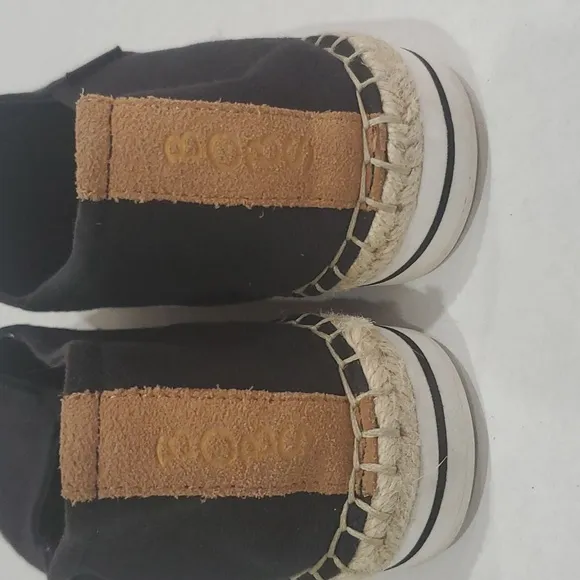 Skechers BOBS breeze memory foam platform espadrilles black size 8.5