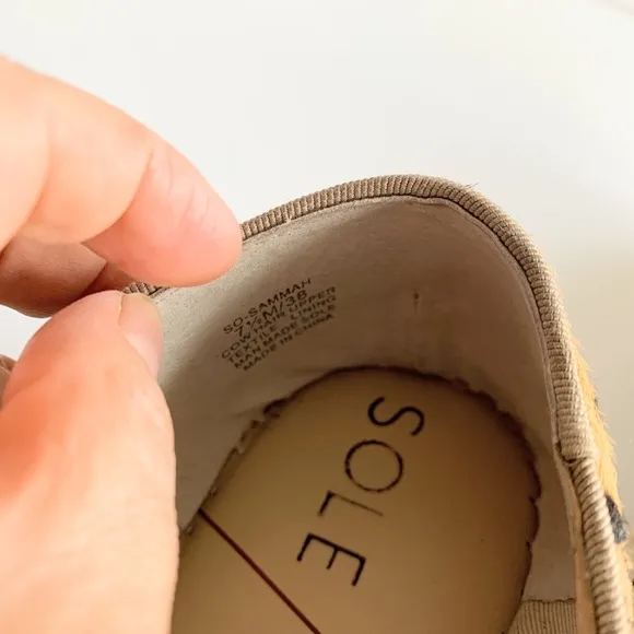 SOLE SOCIETY Sammah Espadrille Loafer Leopard Calf Hair Size 7 1/2 M