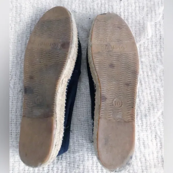 Soludos embroidered platform espadrilles Otomi Navy
