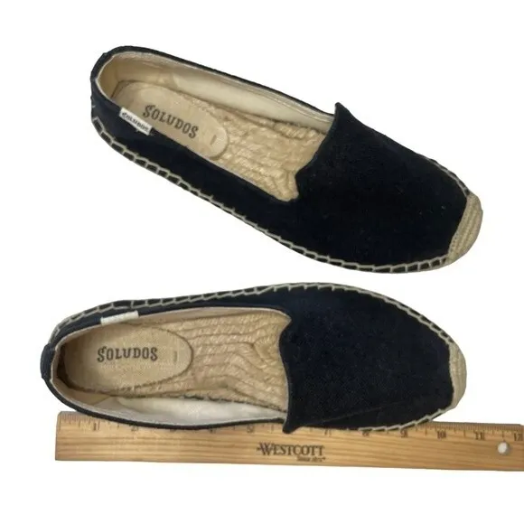 Soludos Platform Smoking Slipper Espadrilles, size 8.5