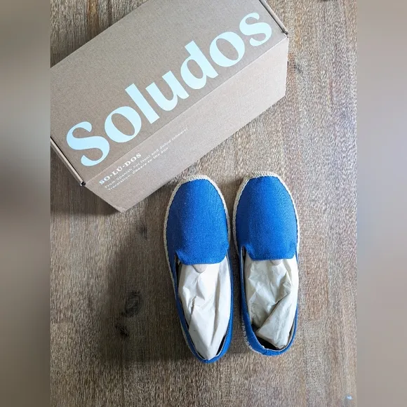 SOLUDOS The Smoking Original Espadrille Marlin Blue New In Box Size 8