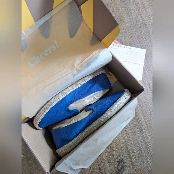SOLUDOS The Smoking Original Espadrille Marlin Blue New In Box Size 8