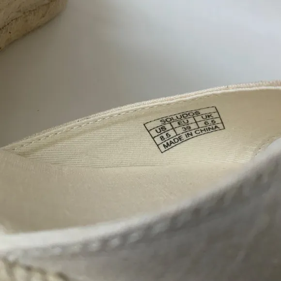 Soludos Womens Open-Toe Midwedge Blush Beige Espadrilles Ankle Strap Sandals 8.5