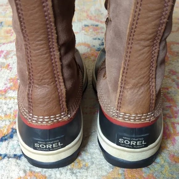 Sorel Joan Of Arctic Waterproof Suede Leather Faux Fur Trim Rubber Snow Boots 8
