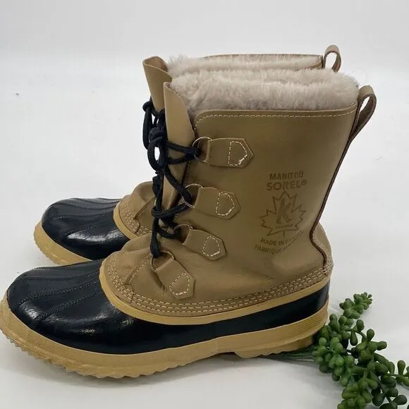 Sorel Manitou Snow Winter Insulated Duck Boots Thermo Removable Wool Liner 10