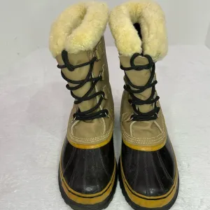 SOREL Men’s Caribou Fleece-trimmed Nubuck and Rubber Snow Boots 11