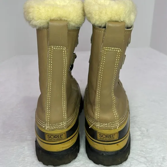 SOREL Men’s Caribou Fleece-trimmed Nubuck and Rubber Snow Boots 11