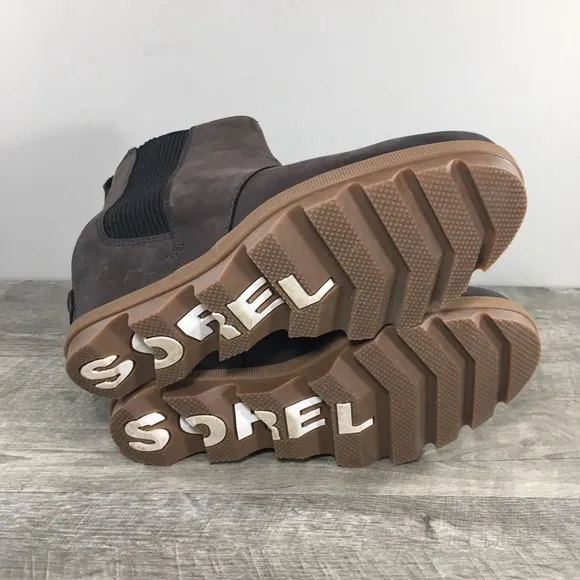 Sorel NL3754 Brown Leather Joan of Arctic II Chelsea Winter Snow Women Boots 7.5