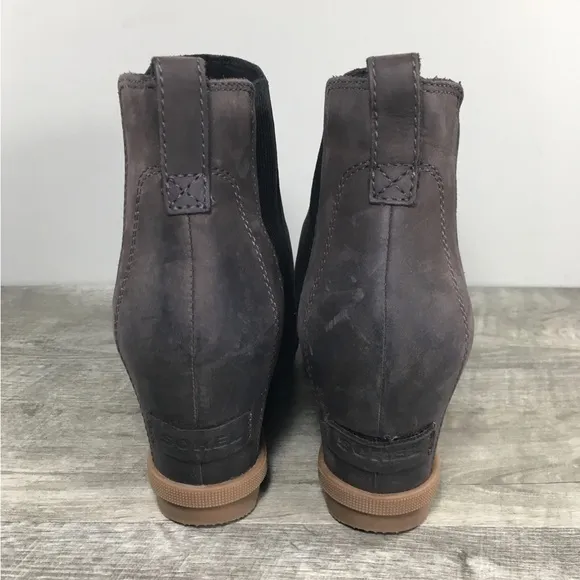 Sorel NL3754 Brown Leather Joan of Arctic II Chelsea Winter Snow Women Boots 7.5