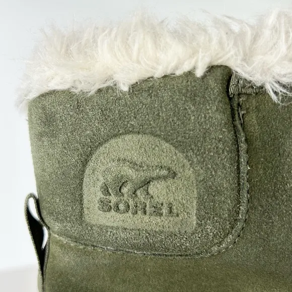 Sorel Tivoli II Waterproof Dark Olive Green Suede Leather Unisex Winter Boots