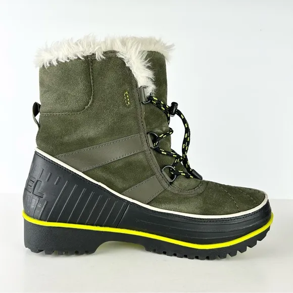 Sorel Tivoli II Waterproof Dark Olive Green Suede Leather Unisex Winter Boots