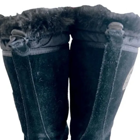 Sorel Tivoli III High Black Suede Leather Waterproof Snow Boots — SZ 9‎
