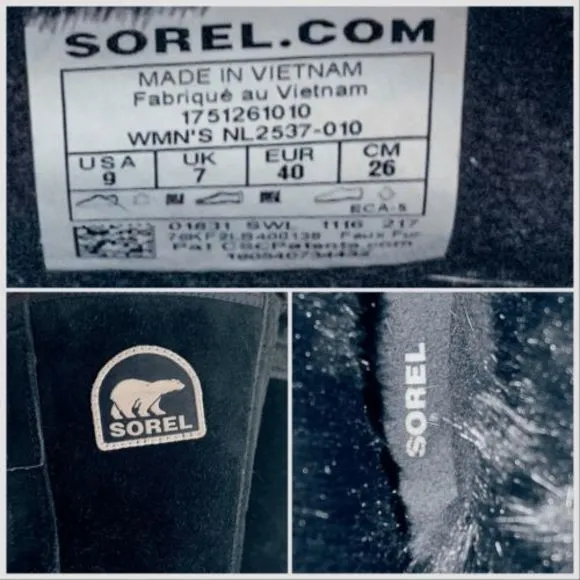 Sorel Tivoli III High Black Suede Leather Waterproof Snow Boots — SZ 9‎