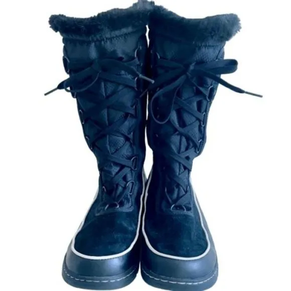Sorel Tivoli III High Black Suede Leather Waterproof Snow Boots — SZ 9‎