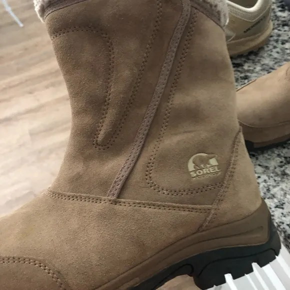Sorel Waterfall Brown Leather Insulated Waterproof  Winter Boots Womens …