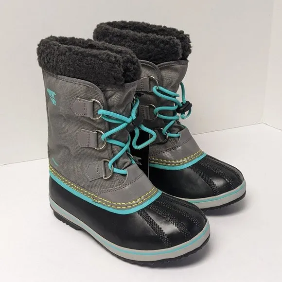Sorel Yoot Pac Nylon Snow Boots, Grey, Little Kids 3 M
