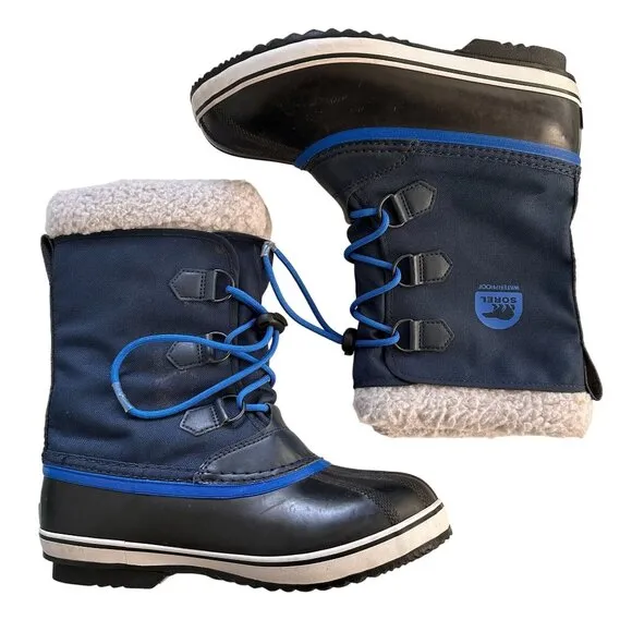 Sorel Yoot Pac Nylon Snow Winter Boot, Collegiate Navy Blue Size Youth 7
