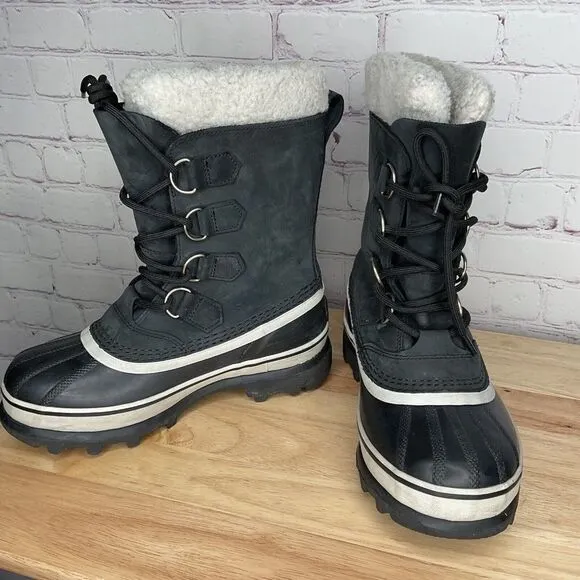 Sorel Caribou 1005-011 Women's Size 6 Black Waterproof Winter Snow Boots