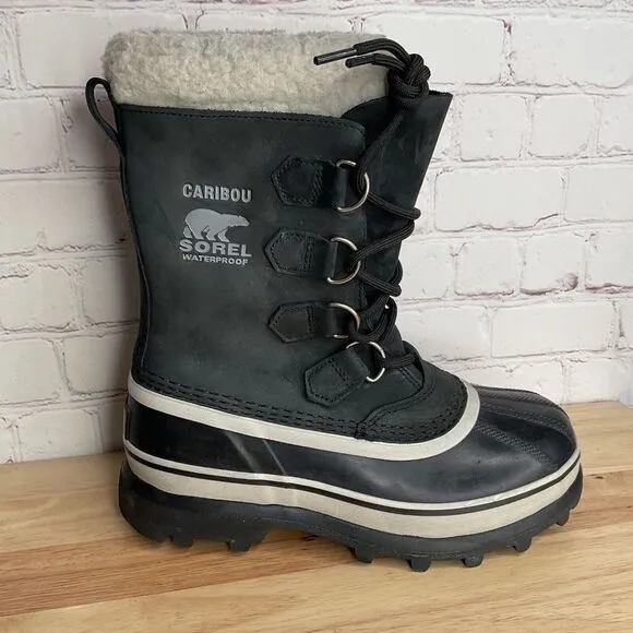 Sorel Caribou 1005-011 Women's Size 6 Black Waterproof Winter Snow Boots