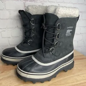 Sorel Caribou 1005-011 Women's Size 6 Black Waterproof Winter Snow Boots