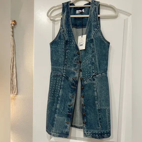Spell roadtrip long denim vest/dress