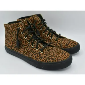 Sperry Womens Size 9.5 Top Sider Rebecca Minkoff High Top Leopard Print Sneakers