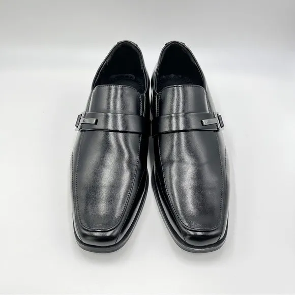 Stacy Adams Boys Bartley Moc Toe Slip On Loafers Dress Shoes Black Size 5