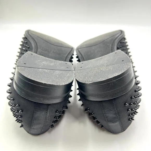 Stacy Adams Mens 10.5 Black Studded Spike Loafers Dress Shoes
