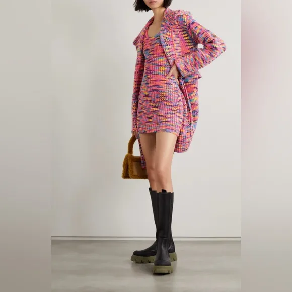 Staid - Gardenia Multicolor Knit Mini Dress - size Small - Great Condition