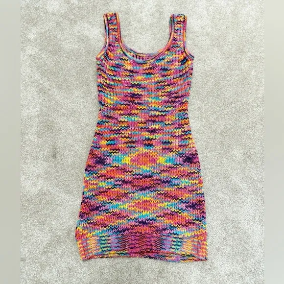 Staid - Gardenia Multicolor Knit Mini Dress - size Small - Great Condition