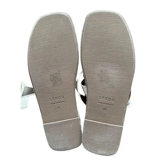 Staud Lara Cream Espadrilles Size 40 US 10