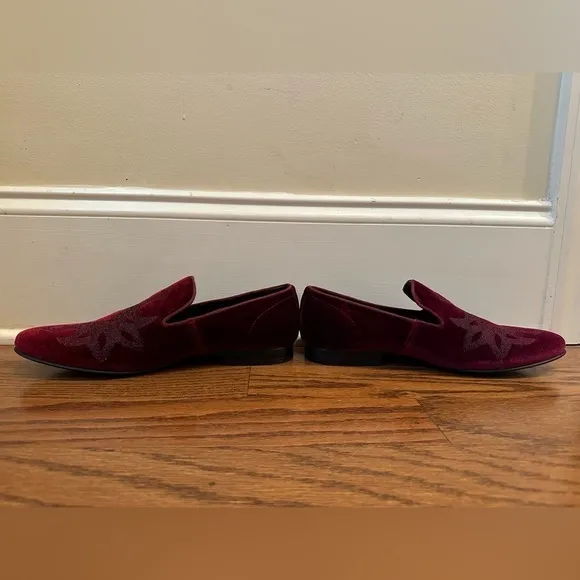 Steve Madden Men Smoking Shoe Size 7.5 Lorax Velvet Loafers Dress
