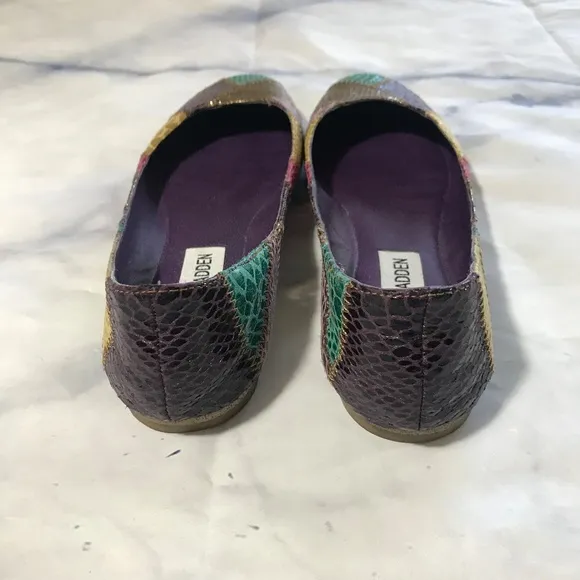 Steve Madden Patchwork Snakeskin Ballet Flats