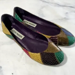 Steve Madden Patchwork Snakeskin Ballet Flats