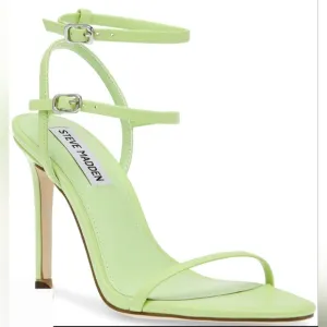 Steve Madden sandals 9M green neon leather Theresa strappy dainty heels new $100