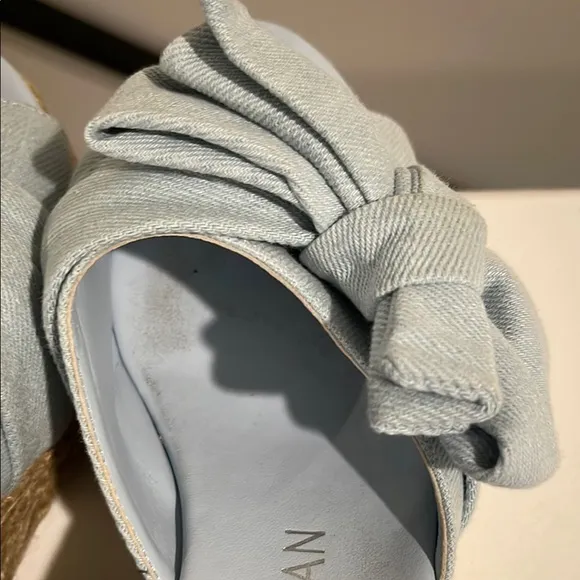 Stuart Weitzman Blue Espadrille Platform Shoes
