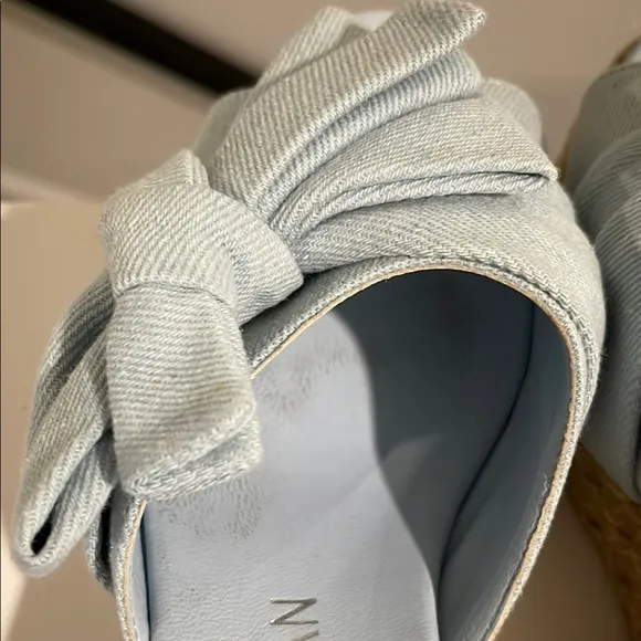 Stuart Weitzman Blue Espadrille Platform Shoes