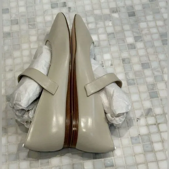 Stuart Weitzman BRAND NEW Gala Mary Jane Oat Flats 9B