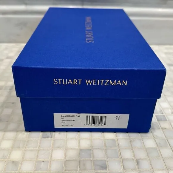 Stuart Weitzman BRAND NEW Gala Mary Jane Oat Flats 9B
