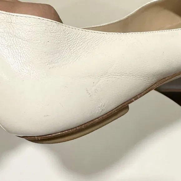 🌹STUART WEITZMAN🌹 Emilia Pointed-Toe Leather Ballet Flats Size: 7B