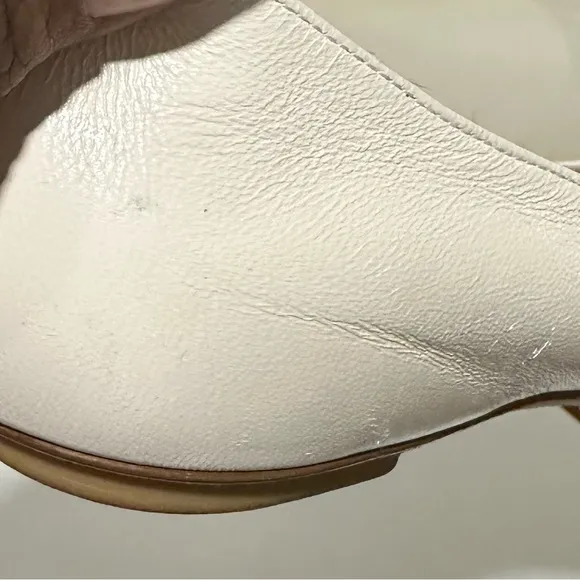 🌹STUART WEITZMAN🌹 Emilia Pointed-Toe Leather Ballet Flats Size: 7B